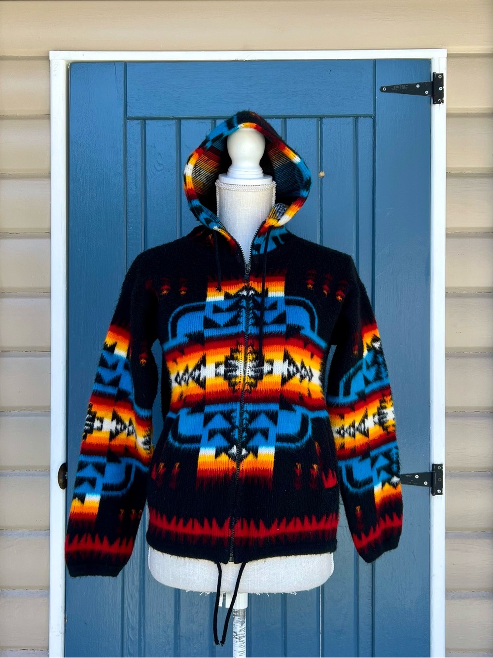 VTG Artesanias Tuntaquimba Wool Full
Zip Hoodie Jacket unisex Size XS